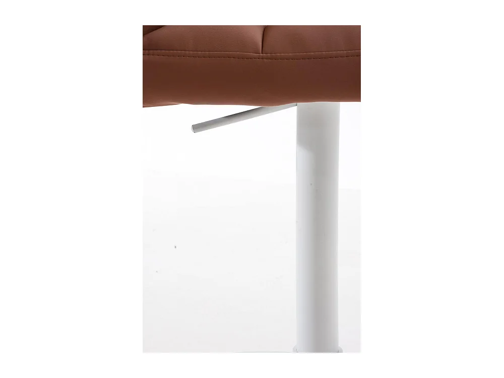 Barhocker - Kunstleder & weiß - hellbraun - Damaso
