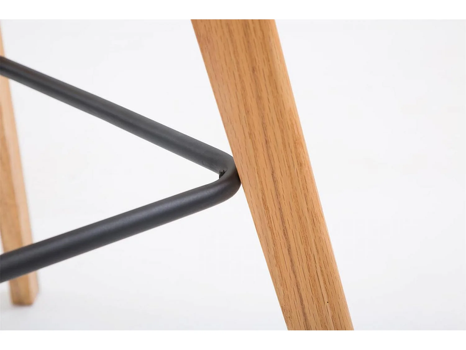 Tabouret de bar - Plastique & Bois - Blanc - Metz