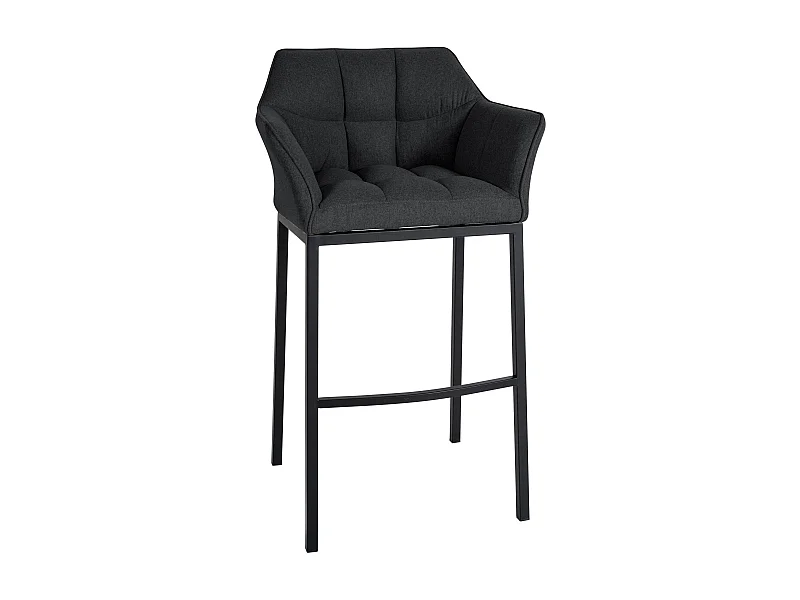 Tabouret de bar - Feutrine & Noir - Anthracite - Damaso