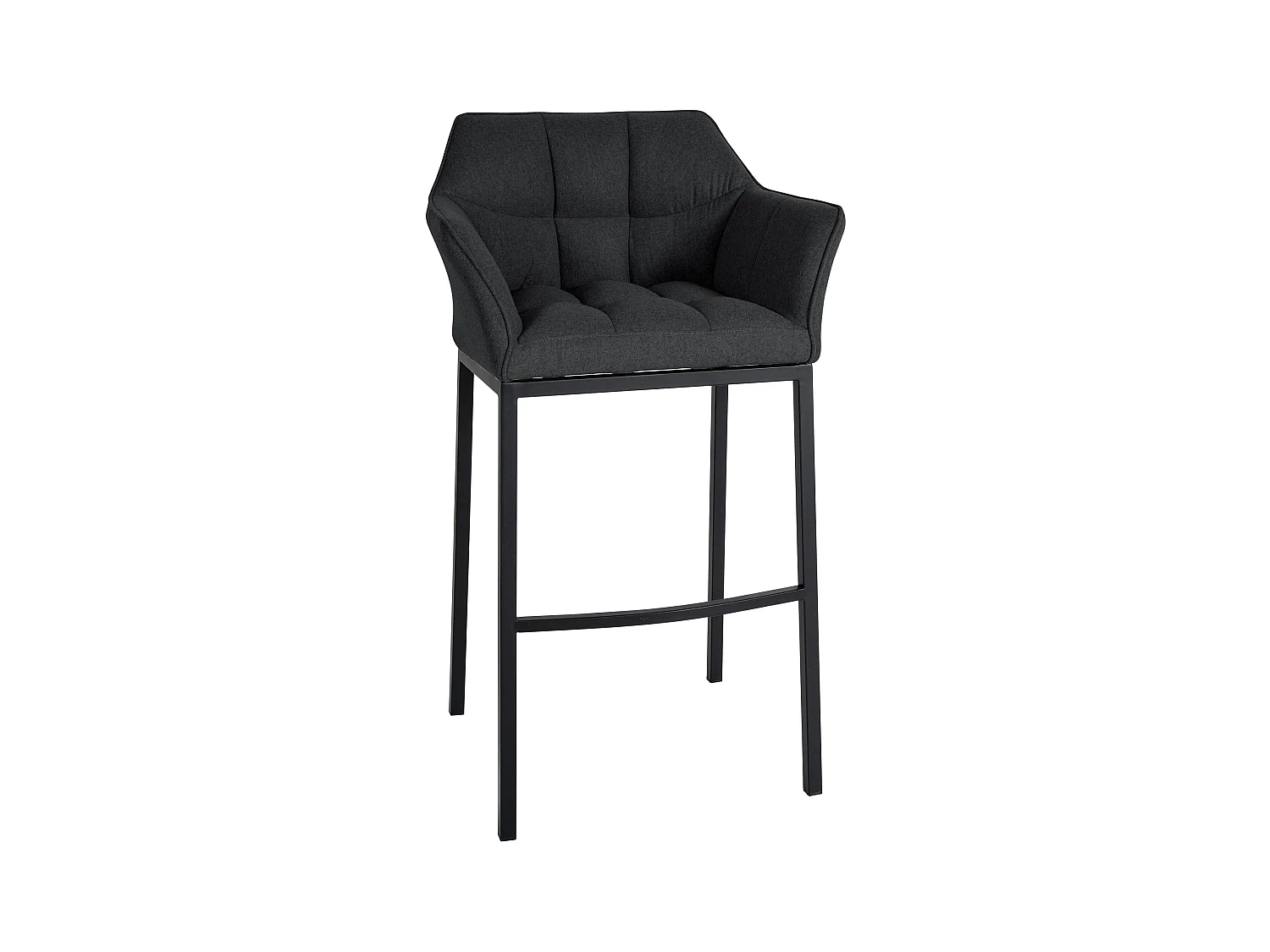 Tabouret de bar - Feutrine & Noir - Anthracite - Damaso