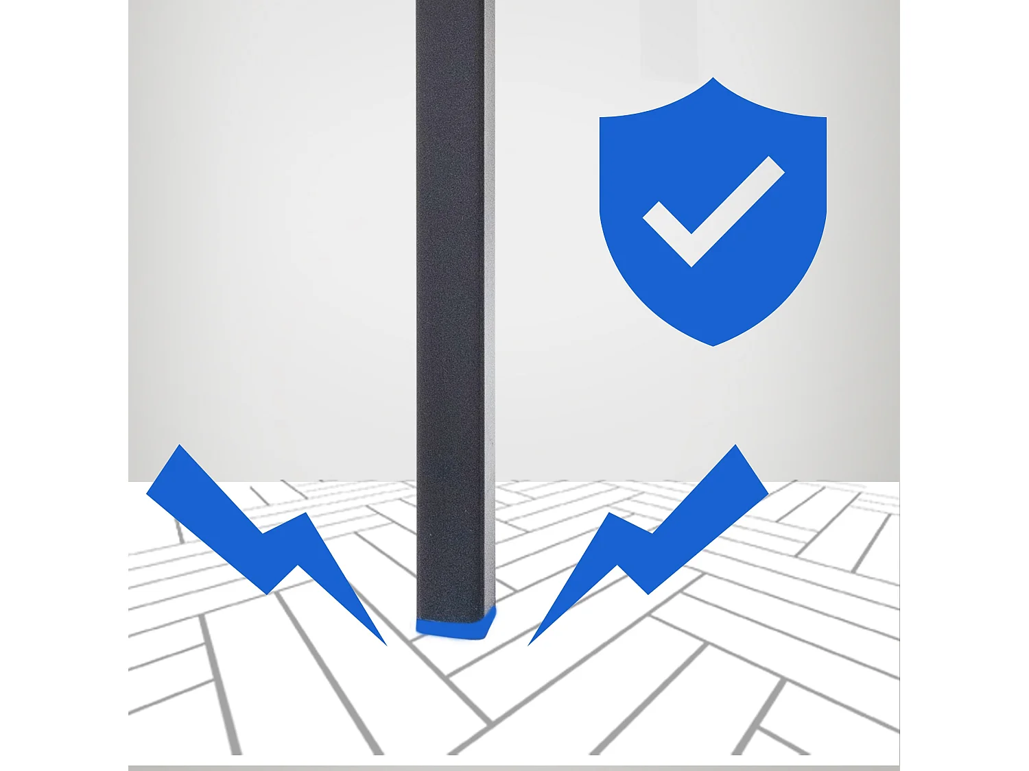 Tabouret de bar - Feutrine & Noir - Anthracite - Damaso