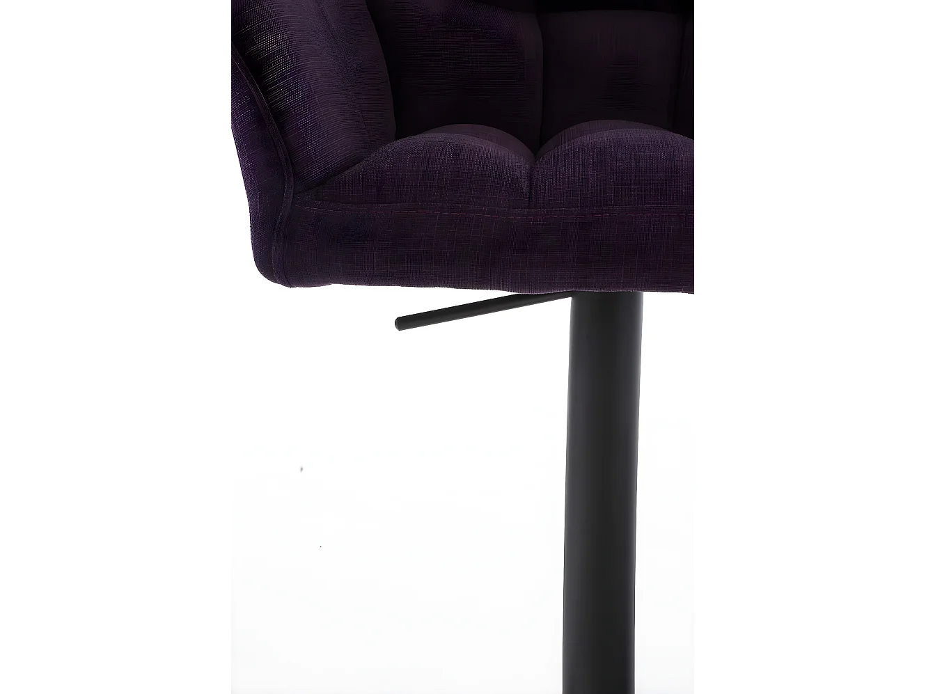 Lot de 2  Tabouret de bar - Tissu & Noir - Violet - Damaso