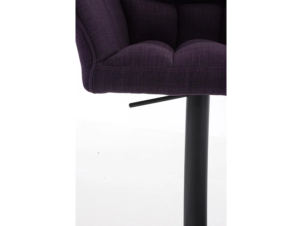Lot de 2  Tabouret de bar - Tissu & Noir - Violet - Damaso