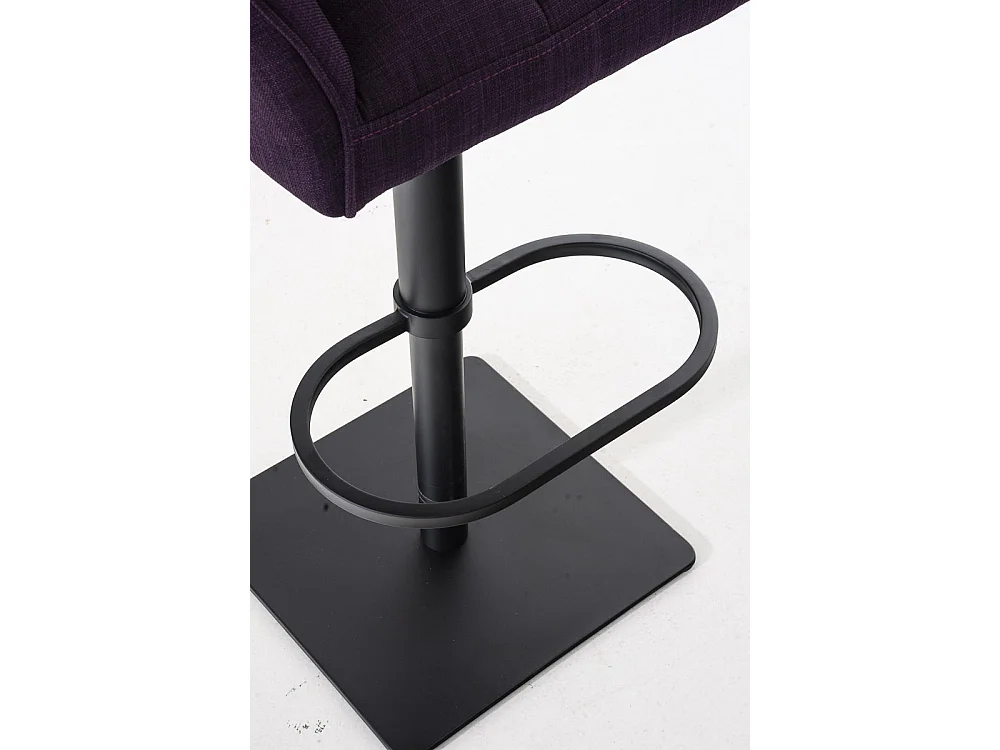 Lot de 2  Tabouret de bar - Tissu & Noir - Violet - Damaso