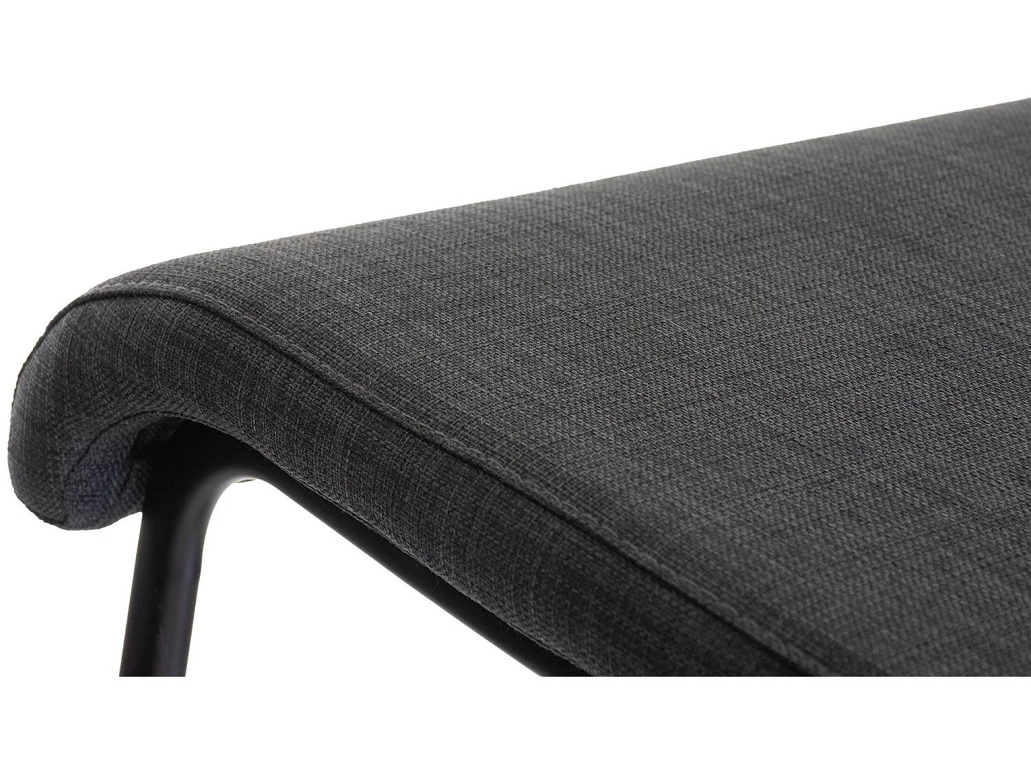 Lot de 2  Tabouret de bar - Tissu & Noir - Gris foncé - Limon