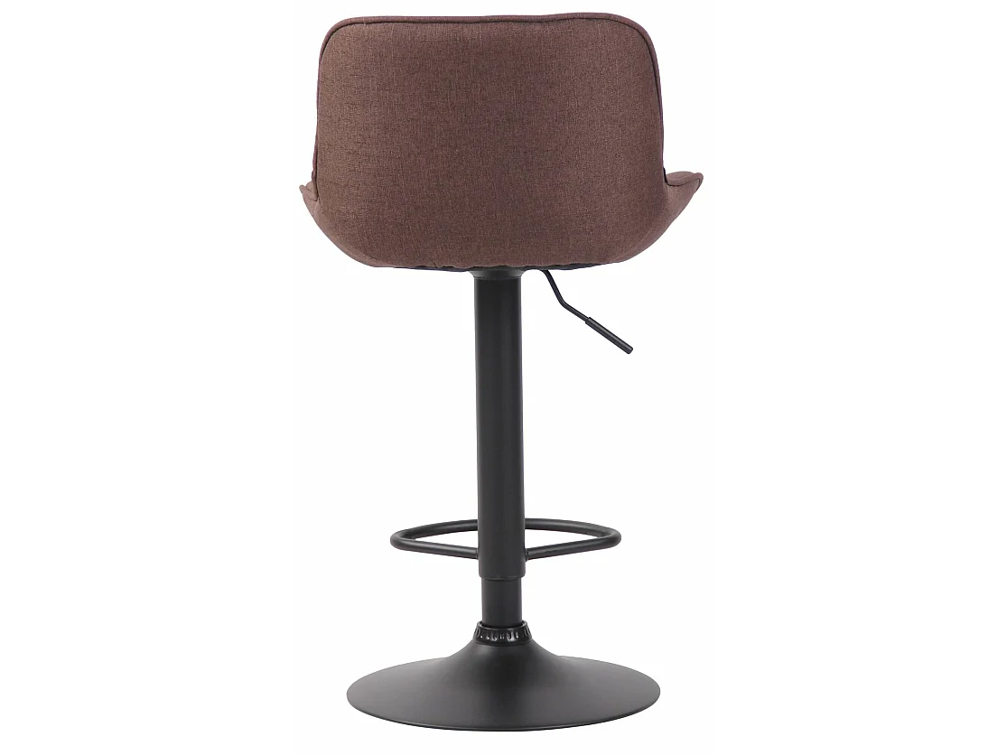 Lot de 2  Tabouret de bar - Tissu & Métal - Marron - Lentini