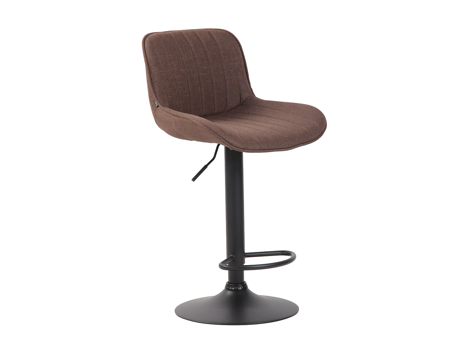 Lot de 2  Tabouret de bar - Tissu & Métal - Marron - Lentini