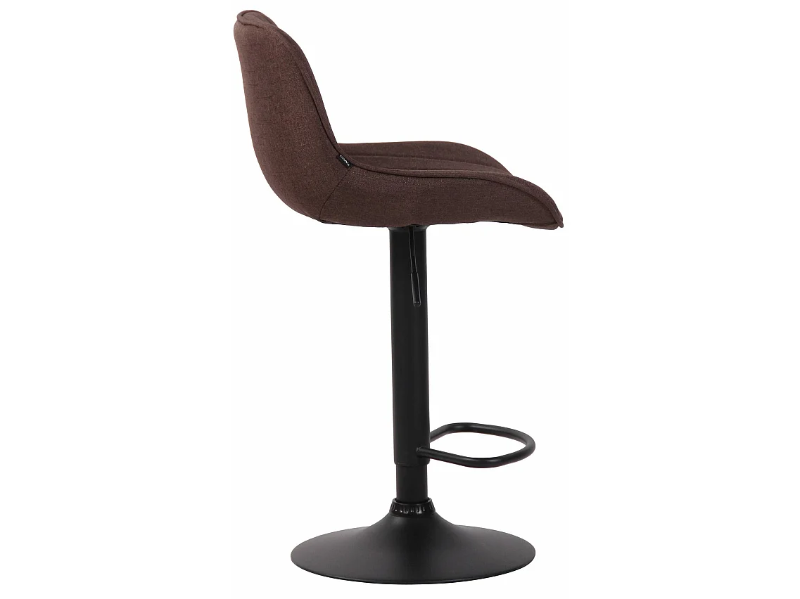 Lot de 2  Tabouret de bar - Tissu & Métal - Marron - Lentini