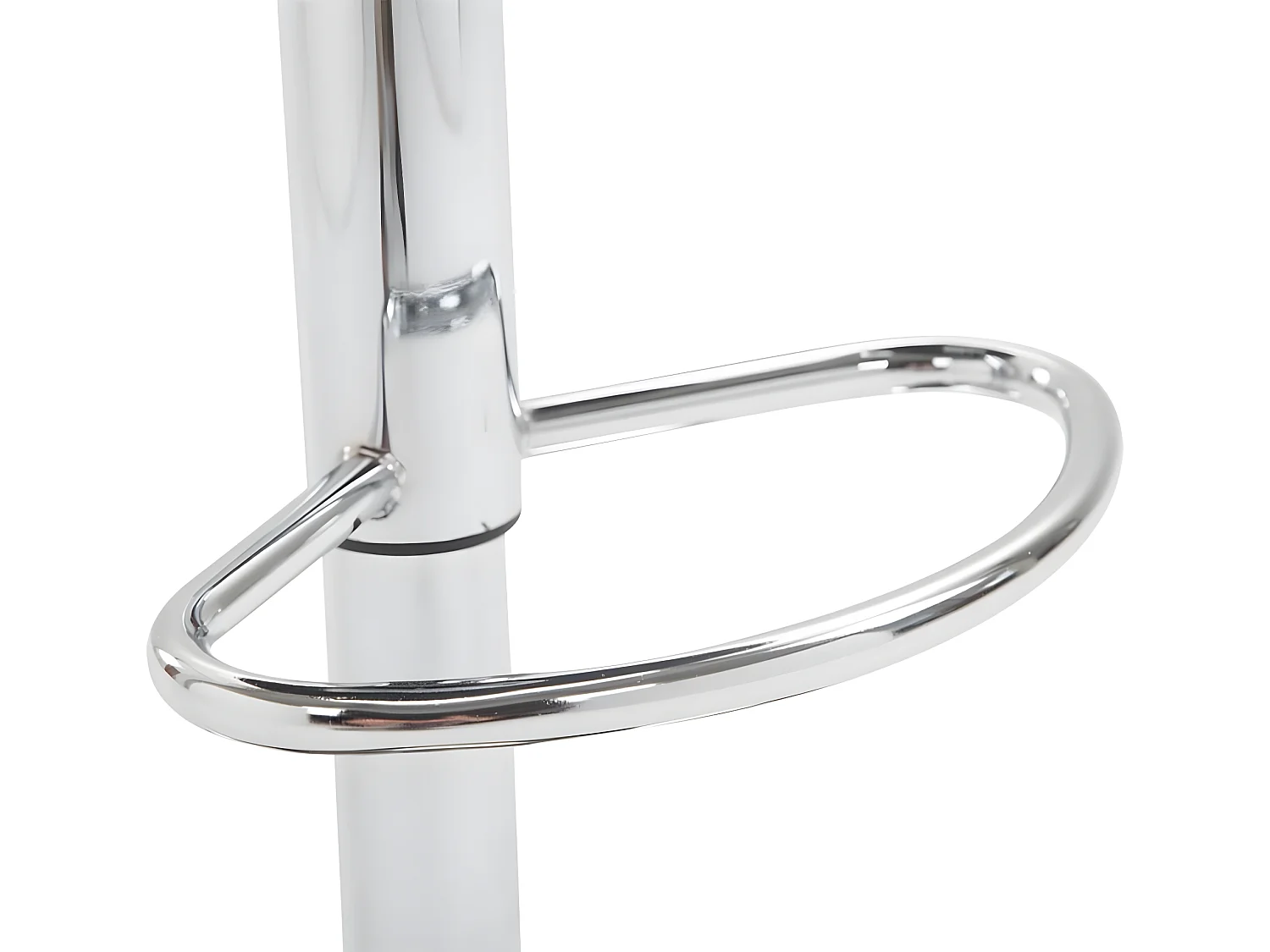 Lot de 2  Tabouret de bar - Similicuir & Métal chromé - Noir - Lazio