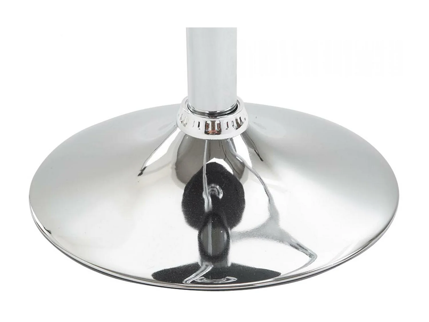 Lot de 2  Tabouret de bar - Similicuir & Métal chromé - Noir - Lazio