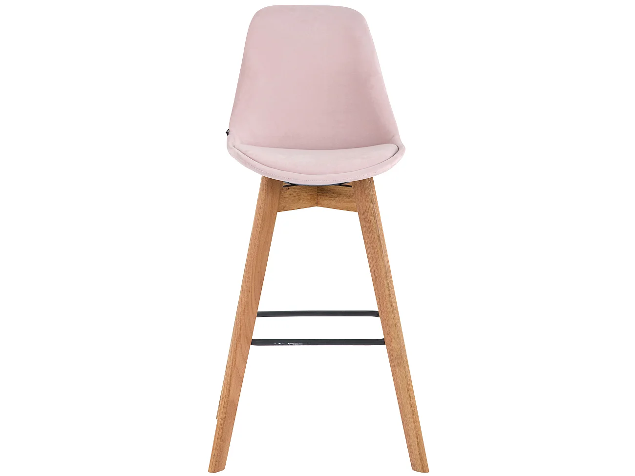 Lot de 2  Tabouret de bar - Velours & Bois - Rose - Metz