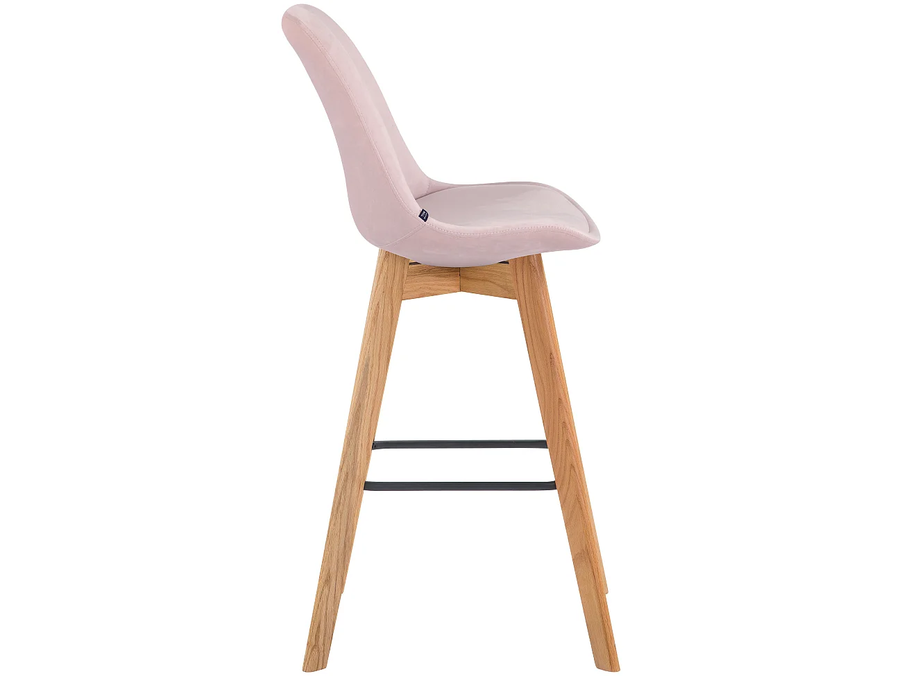 Lot de 2  Tabouret de bar - Velours & Bois - Rose - Metz