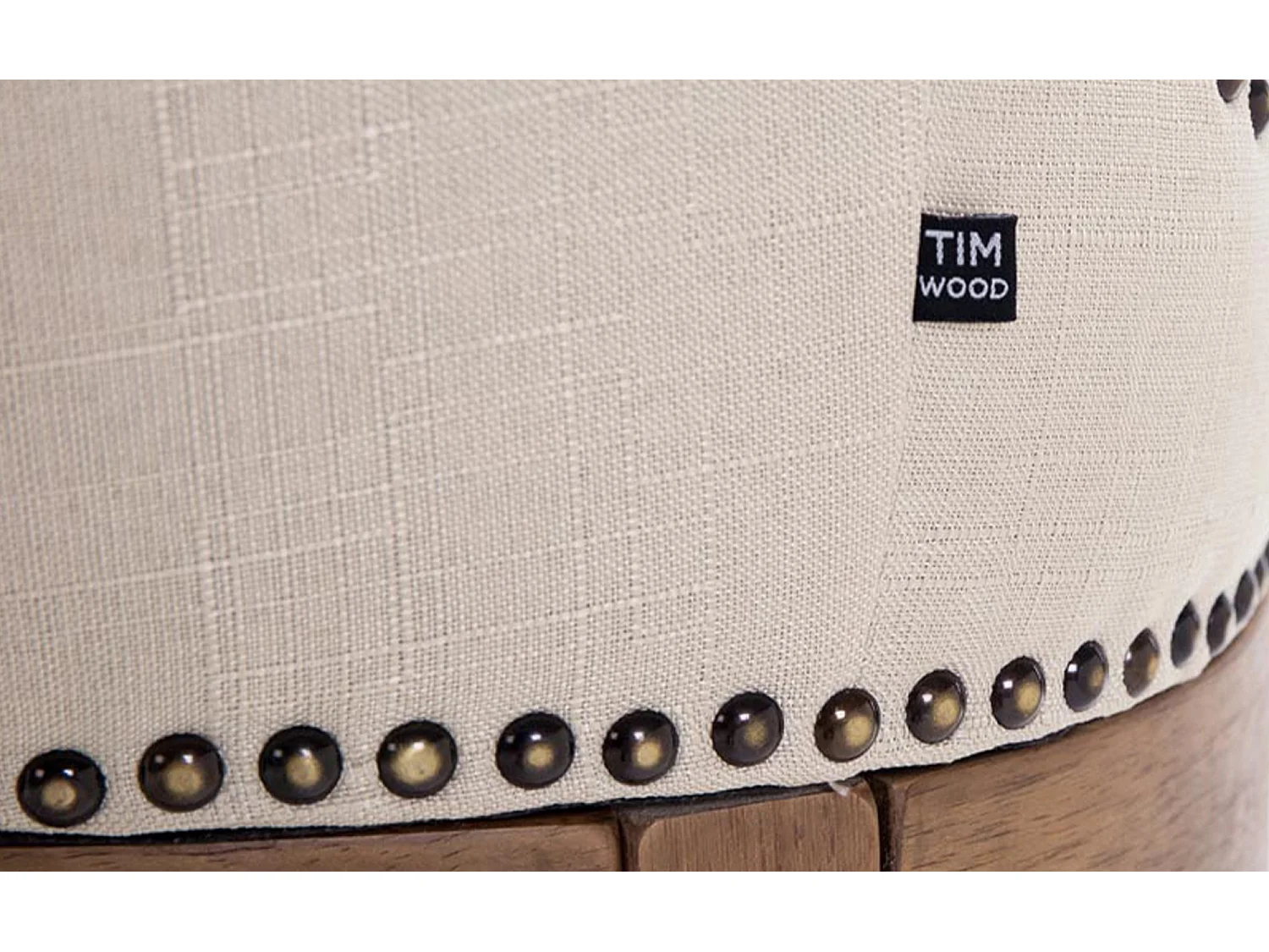 Barkruk - Stof & Hout - creme - Lakewood