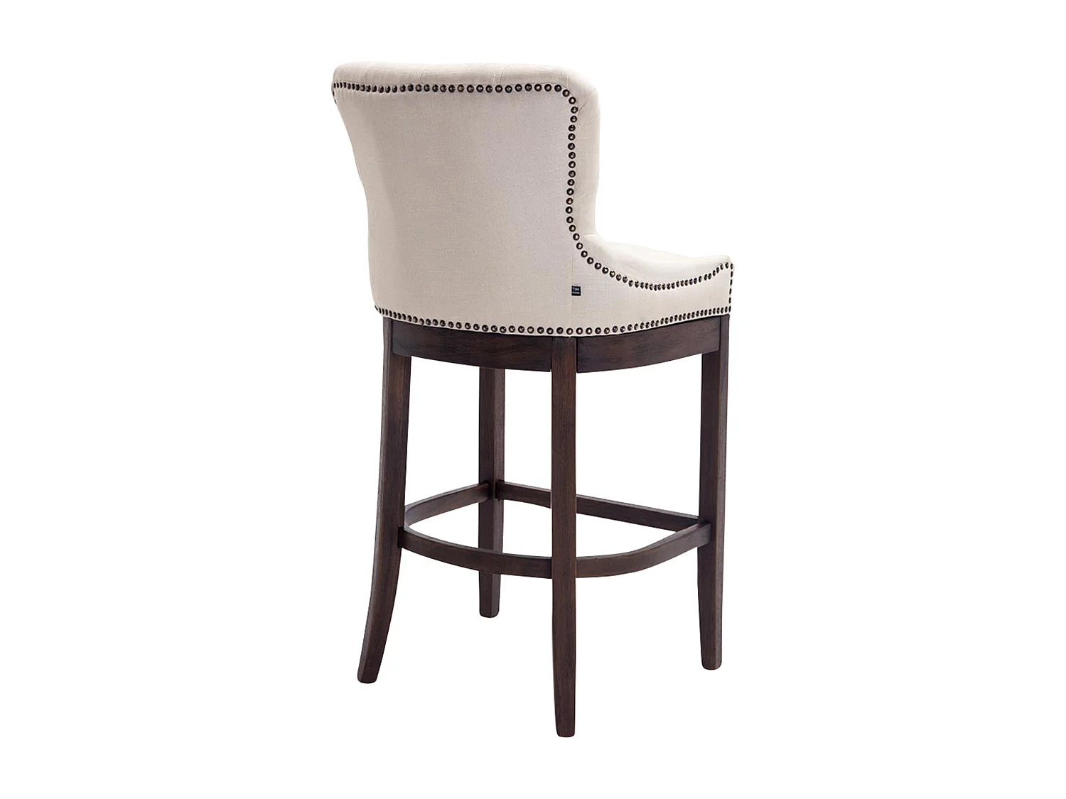 Barkruk - Stof & Hout - creme - Lakewood