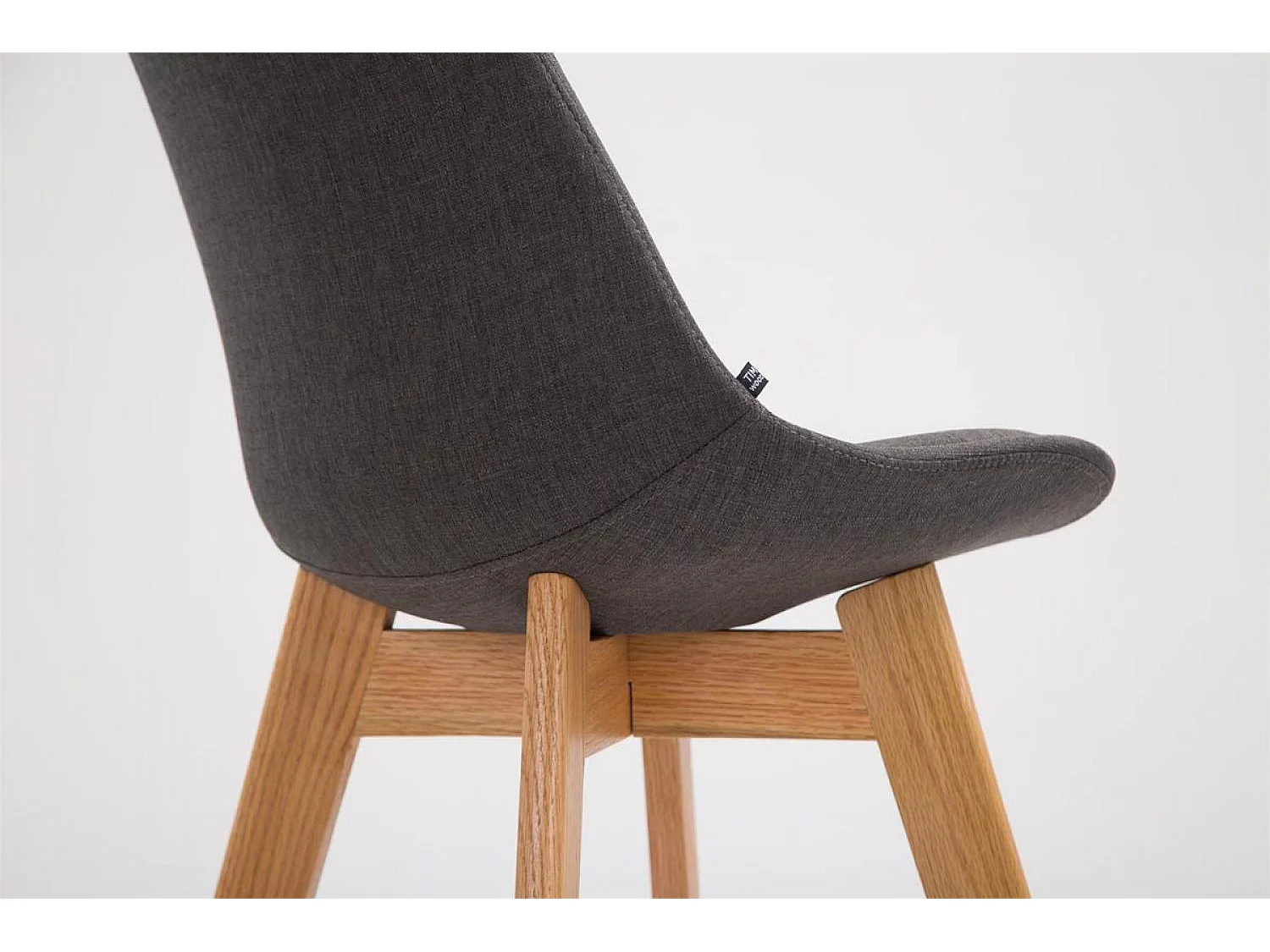 Barkruk - Stof & Hout - donkergrijs - Metz