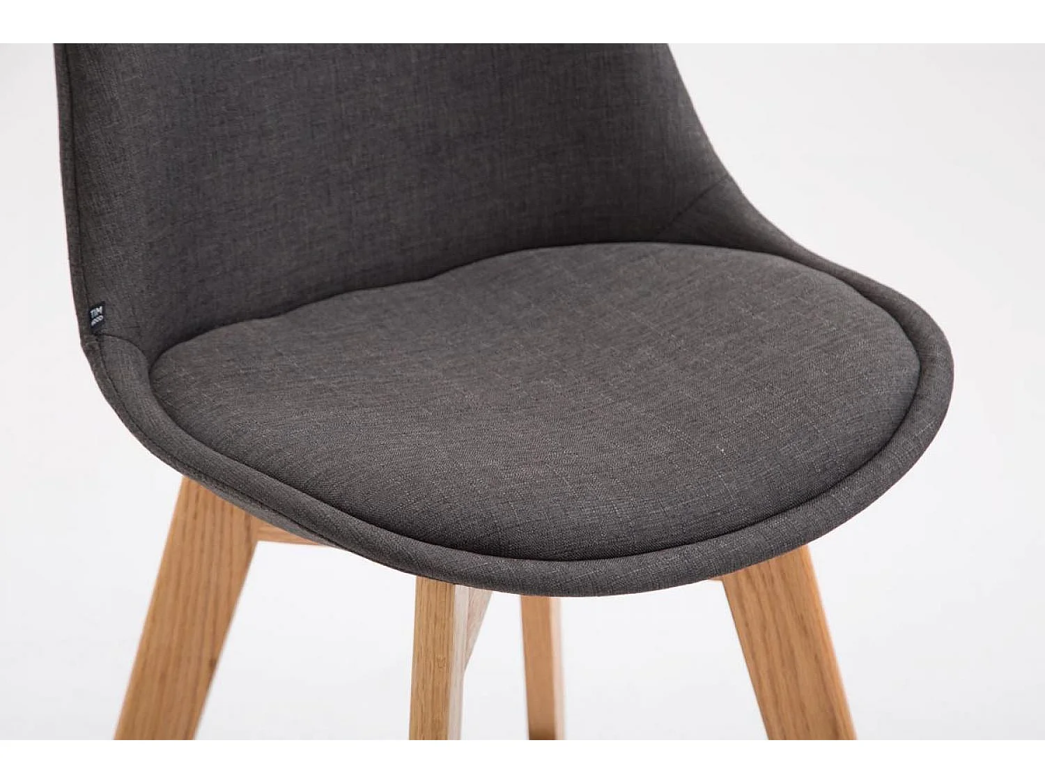 Barkruk - Stof & Hout - donkergrijs - Metz