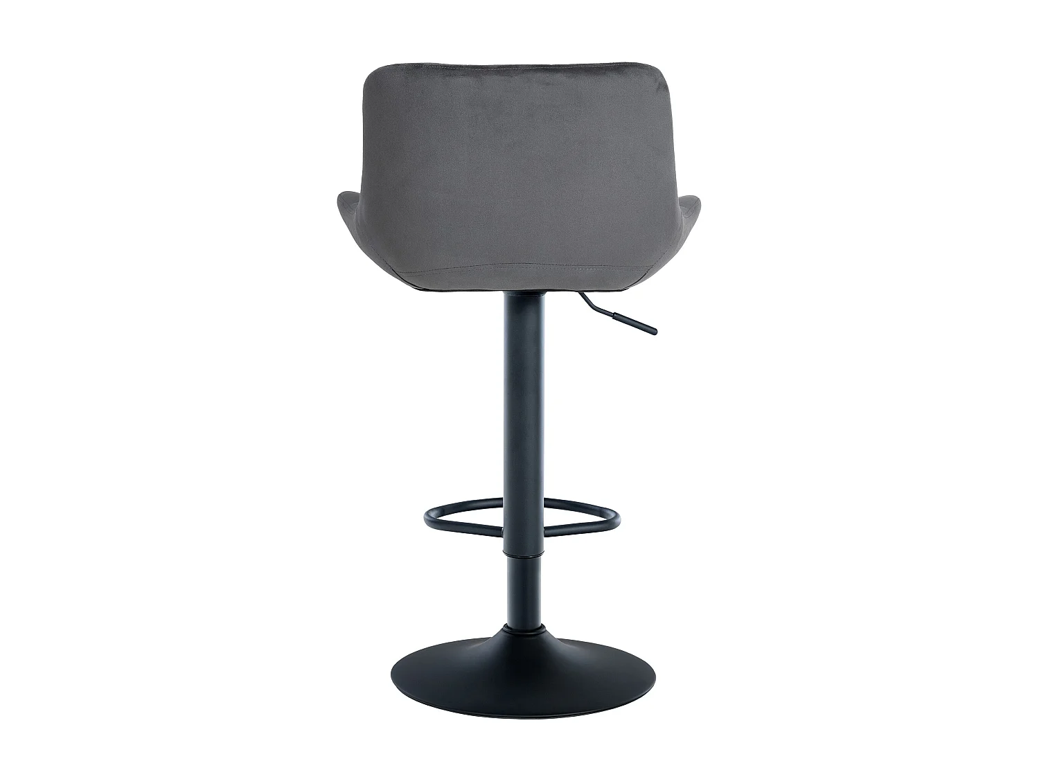 Lot de 2  Tabouret de bar - Velours - Gris foncé - Tover