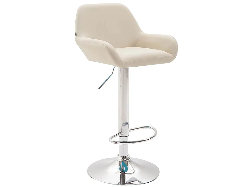 Barhocker - Kunstleder & chrom - creme - Braga