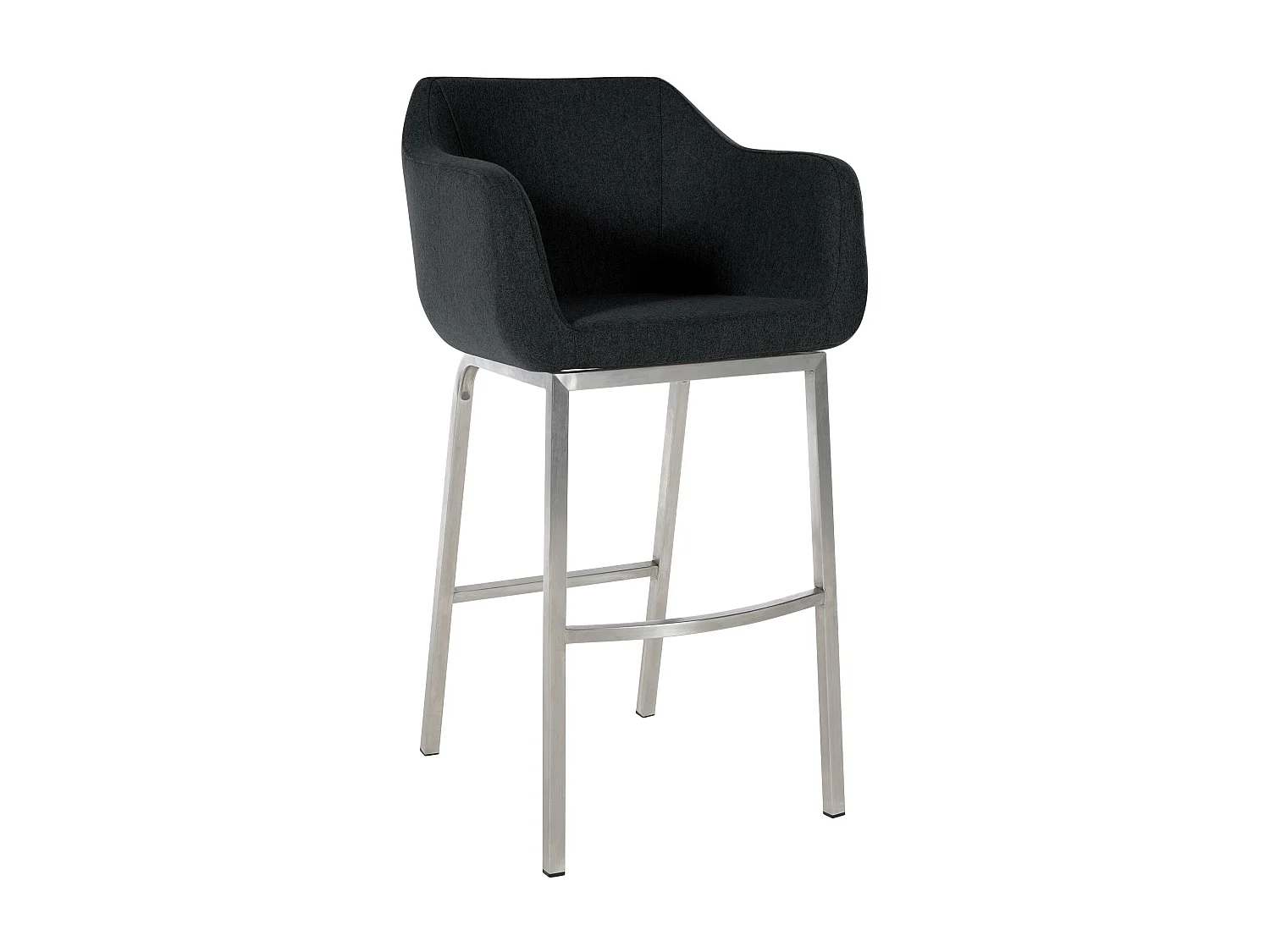 Tabouret de bar - Feutrine & Métal - Anthracite - Monea