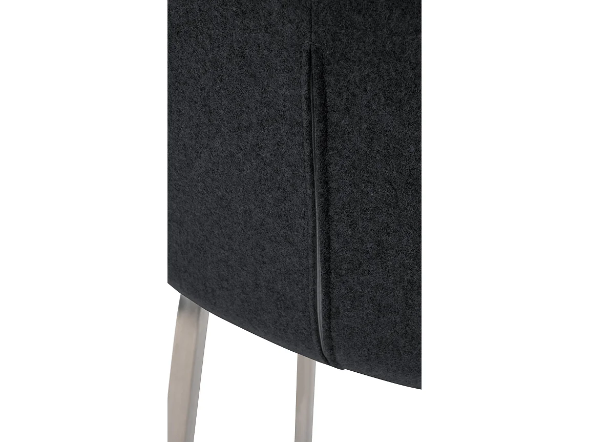 Tabouret de bar - Feutrine & Métal - Anthracite - Monea