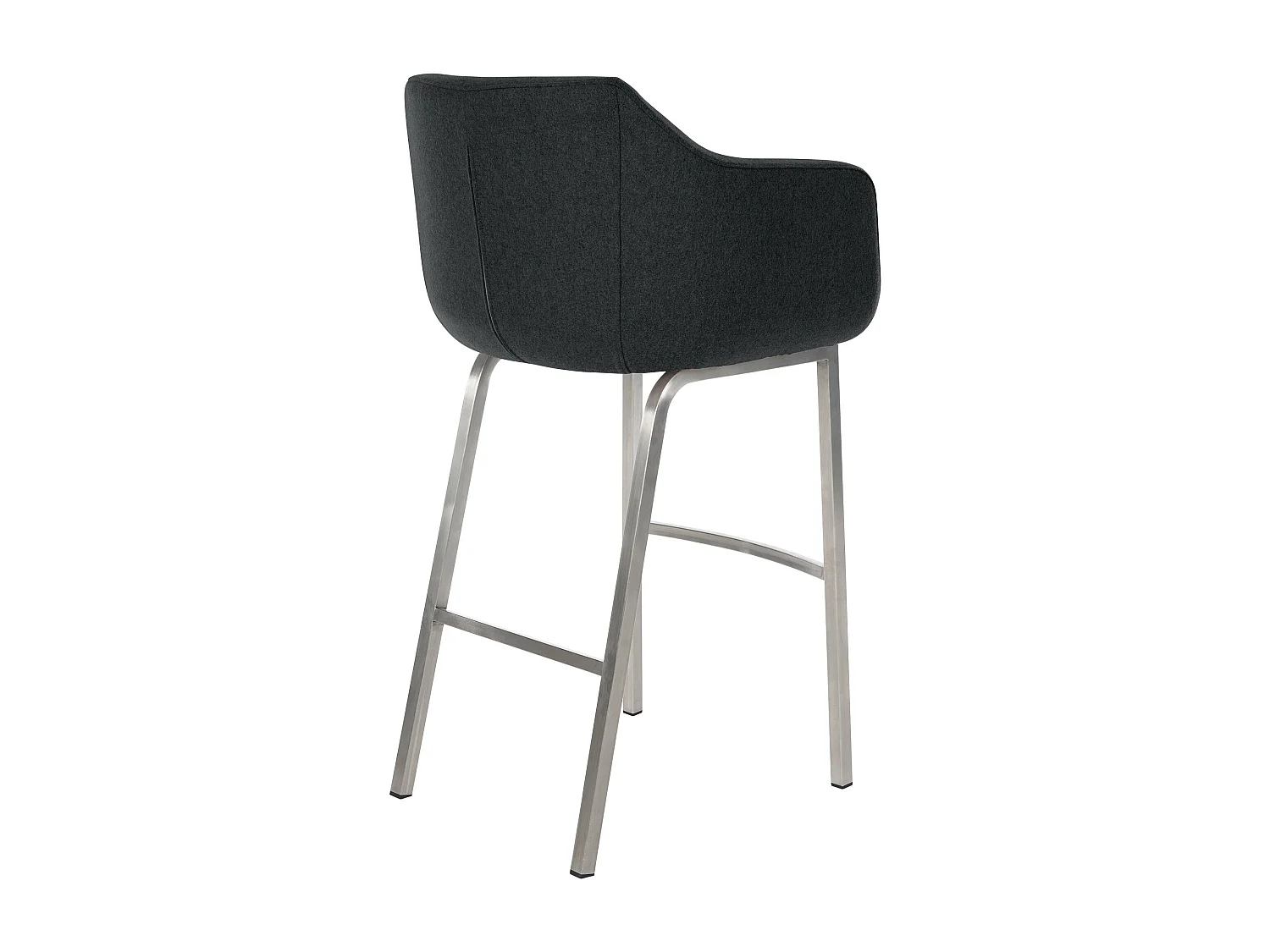 Tabouret de bar - Feutrine & Métal - Anthracite - Monea