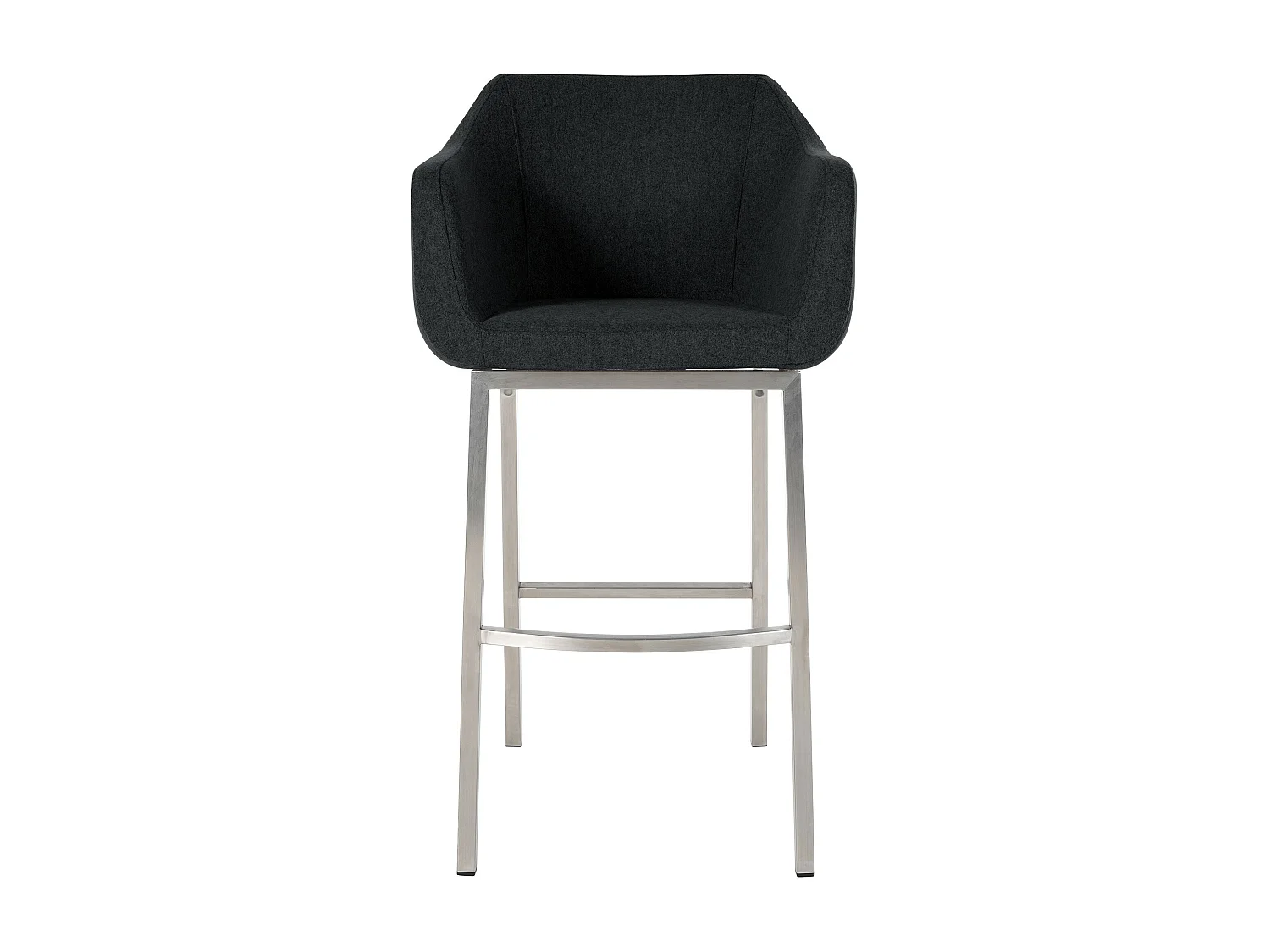 Tabouret de bar - Feutrine & Métal - Anthracite - Monea