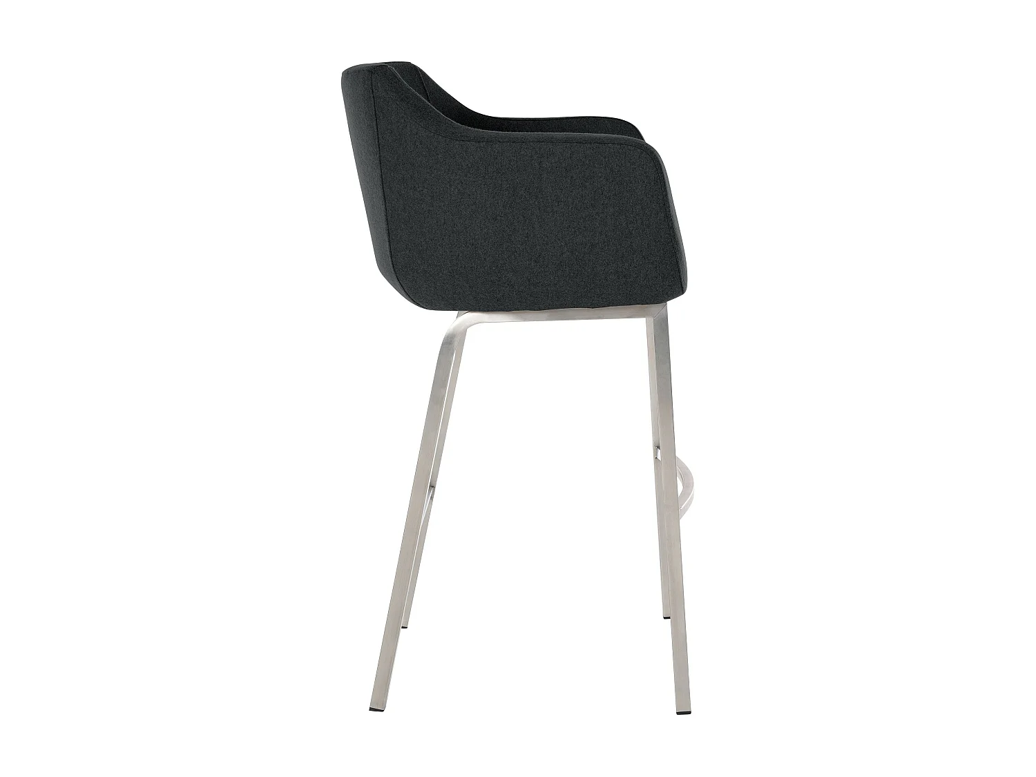 Tabouret de bar - Feutrine & Métal - Anthracite - Monea