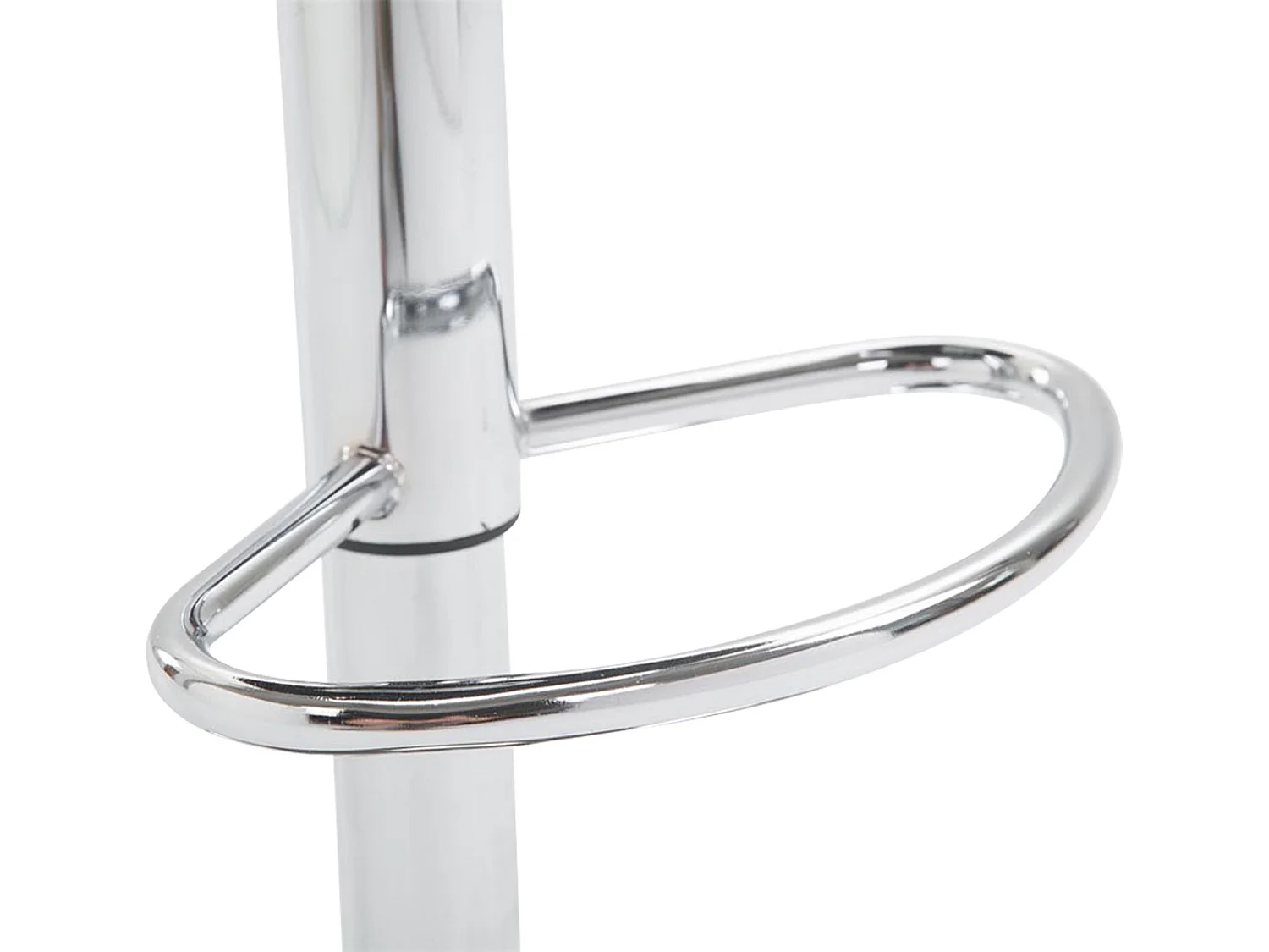 Tabouret de bar - Similicuir & Chrome - Noir - Lazio