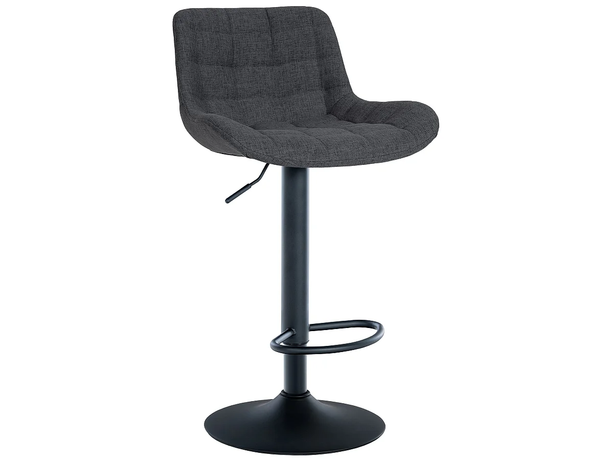 Tabouret de bar - Tissu - Noir - Tover