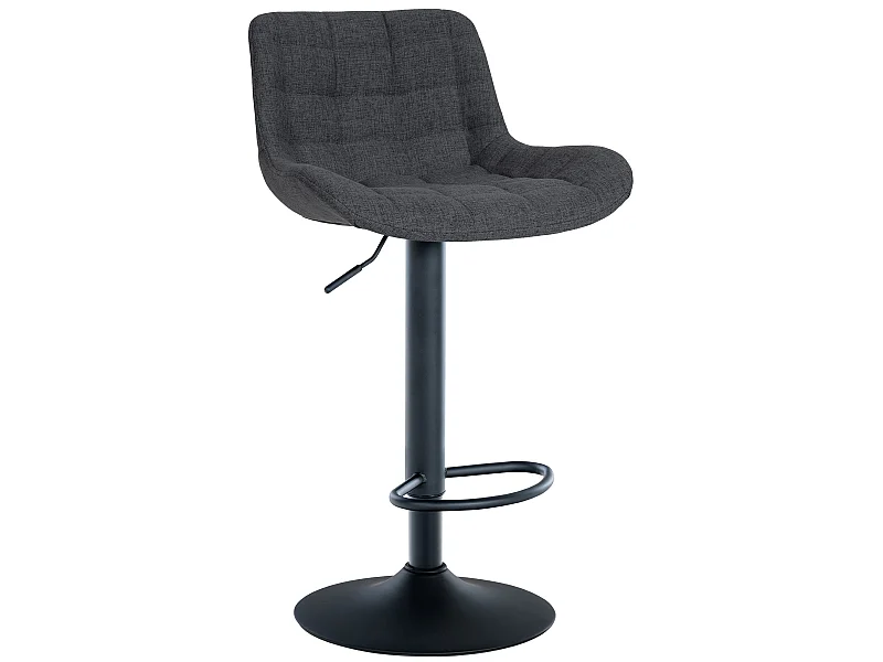 Tabouret de bar - Tissu - Noir - Tover