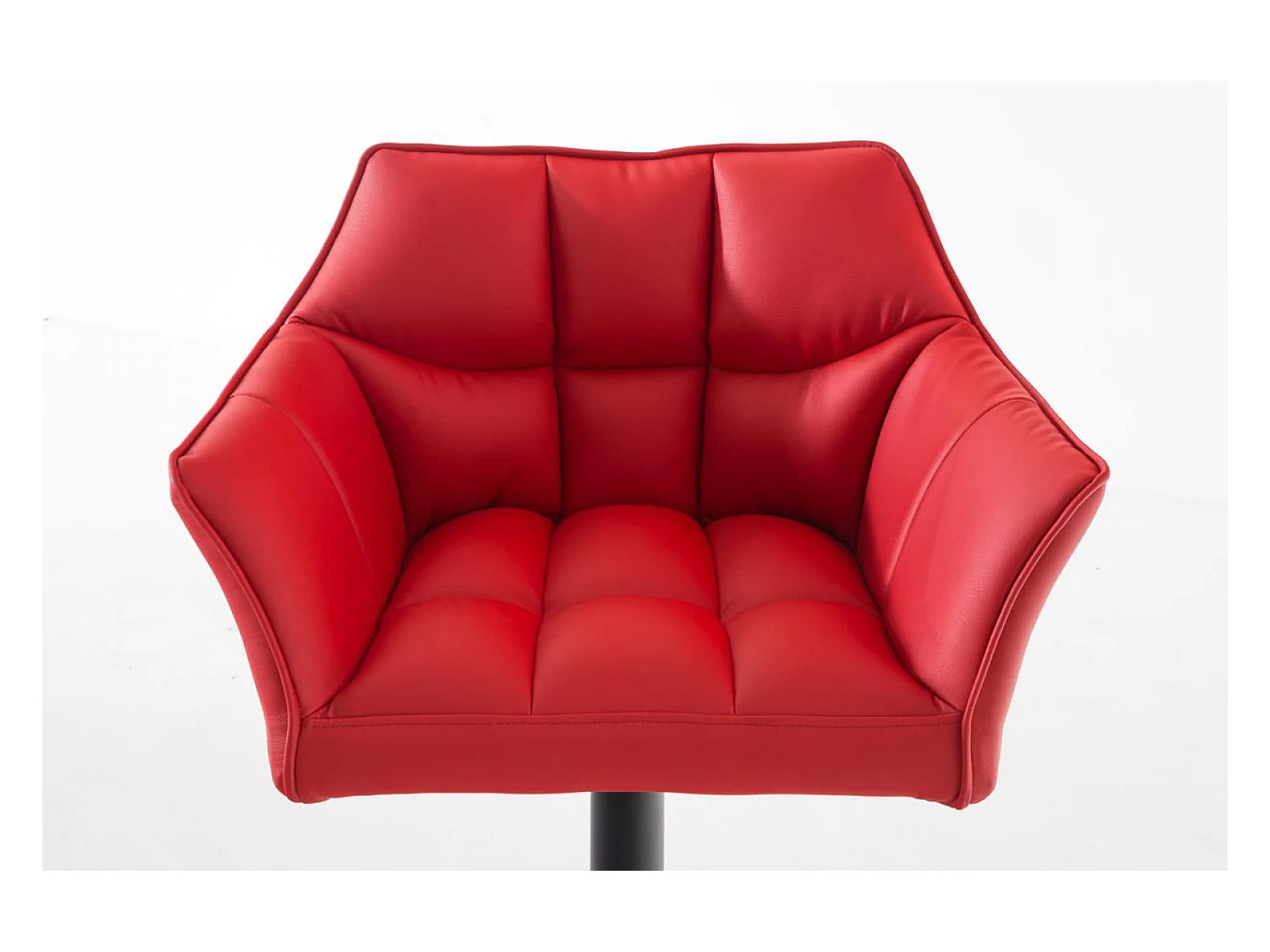 Barhocker - Kunstleder & schwarz - rot - Damaso