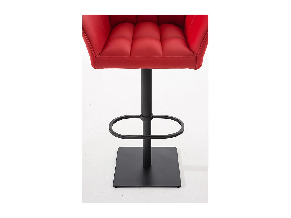 Barhocker - Kunstleder & schwarz - rot - Damaso