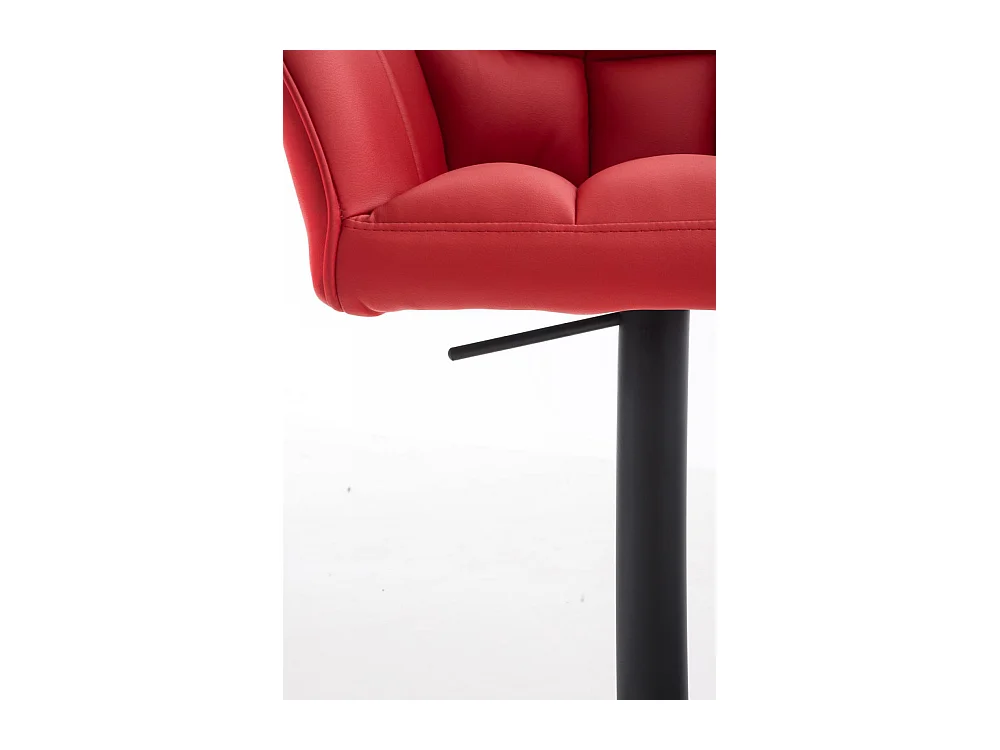 Barhocker - Kunstleder & schwarz - rot - Damaso