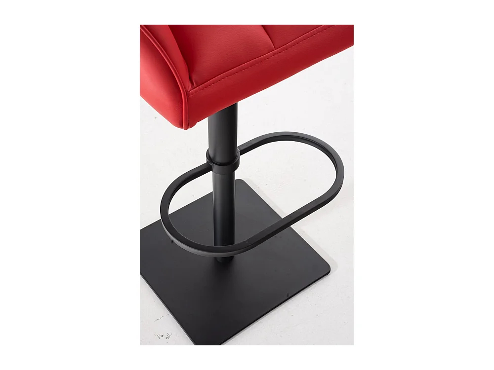 Barhocker - Kunstleder & schwarz - rot - Damaso