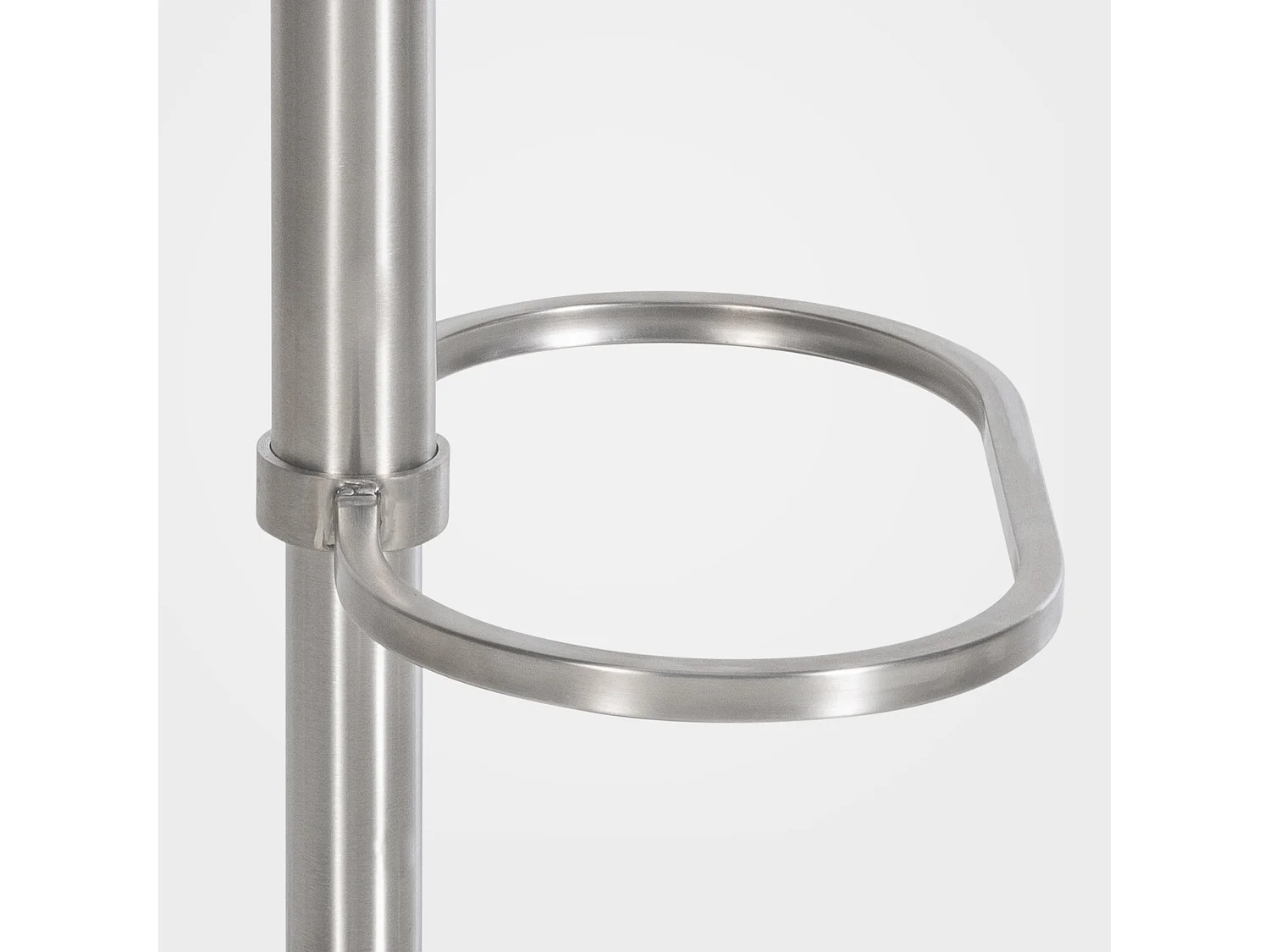 Tabouret de bar - Feutrine & Acier inoxydable - Gris - Damaso