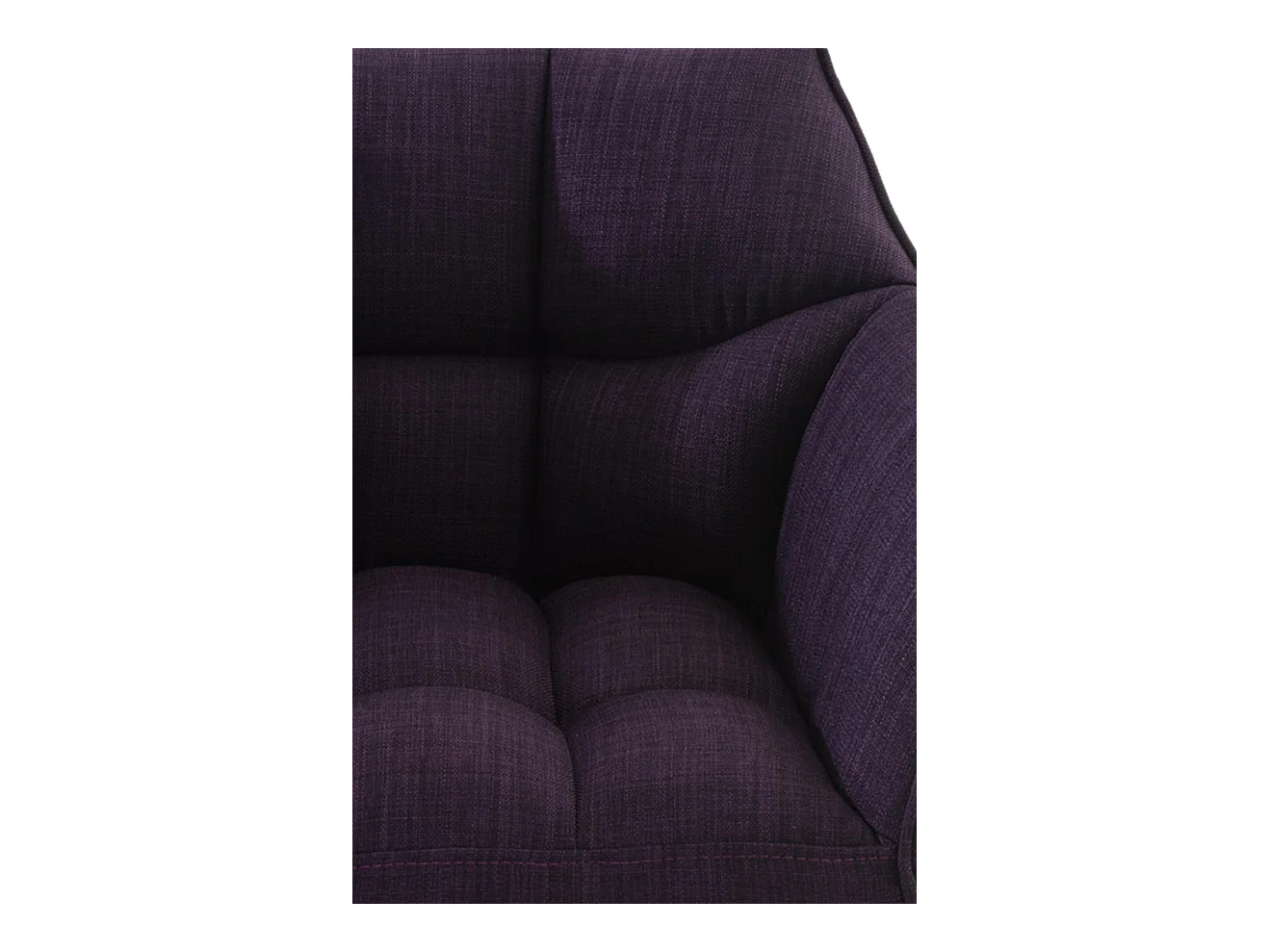 Lot de 2  Tabouret de bar - Tissu & Acier inoxydable - Violet - Damaso