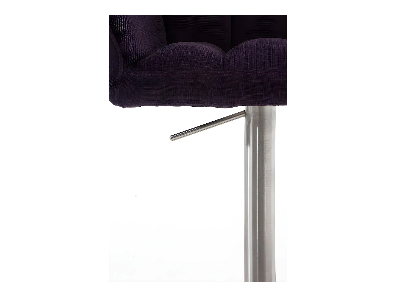 Lot de 2  Tabouret de bar - Tissu & Acier inoxydable - Violet - Damaso