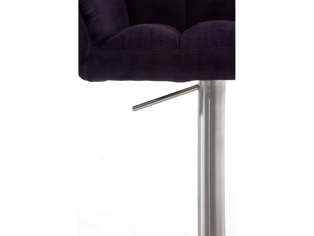 Lot de 2  Tabouret de bar - Tissu & Acier inoxydable - Violet - Damaso