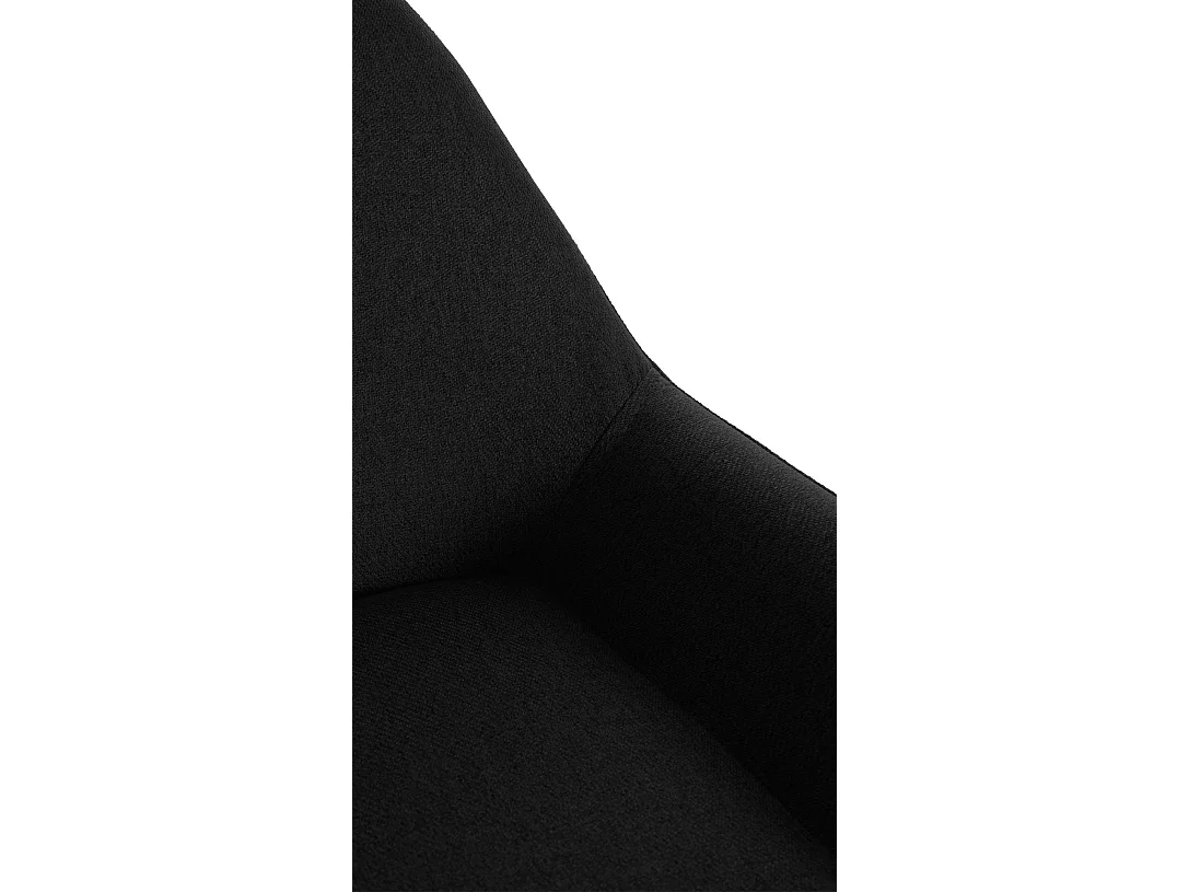Tabouret de bar - Tissu & Chrome - Noir - Braga