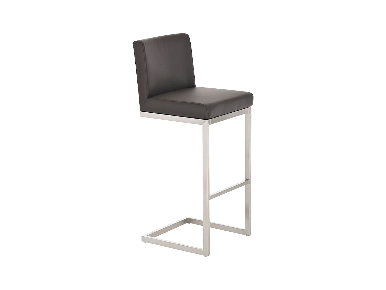 Tabouret de bar - Similicuir - Marron - Paros