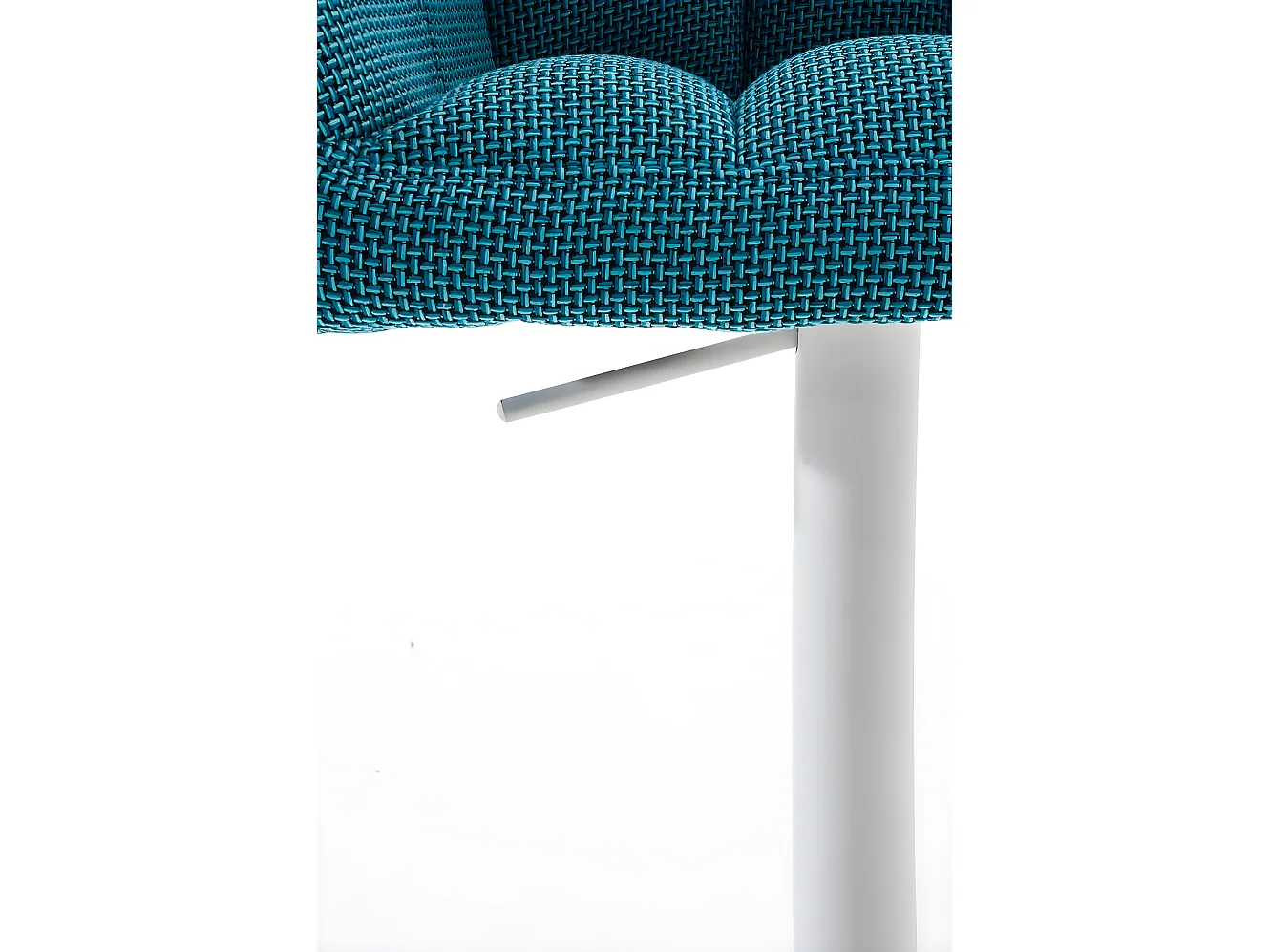 Lot de 2  Tabouret de bar - Tissu & Blanc - Turquoise - Damaso