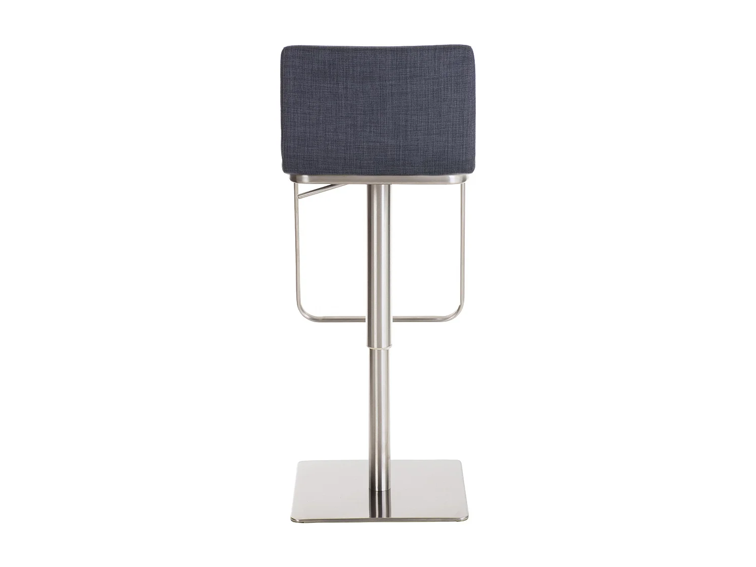 Lot de 2  Tabouret de bar - Tissu & Acier inoxydable - Gris foncé - Limon