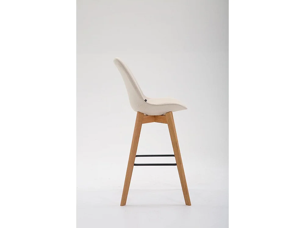 Barkruk - Stof & Hout - creme - Metz