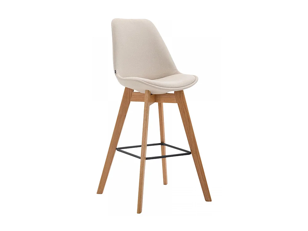Barhocker - Stoff & Holz - creme - Metz