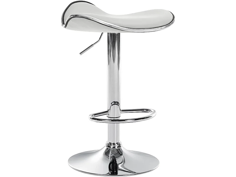 Barhocker - Kunstleder - weiß - Shanghai