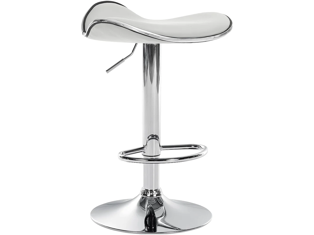 Tabouret de bar - Similicuir - Blanc - Shanghai