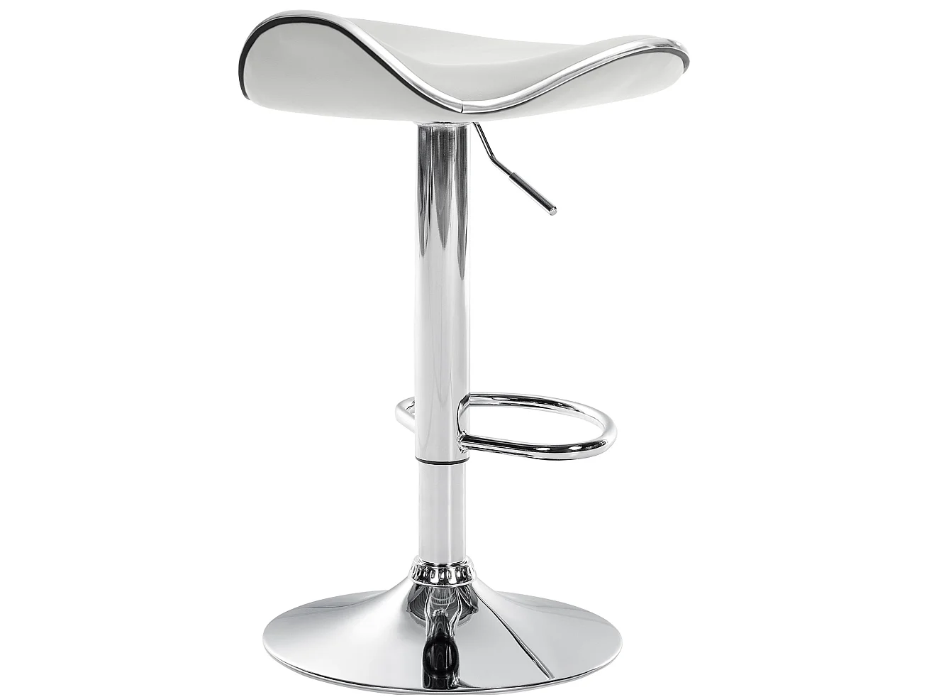 Tabouret de bar - Similicuir - Blanc - Shanghai