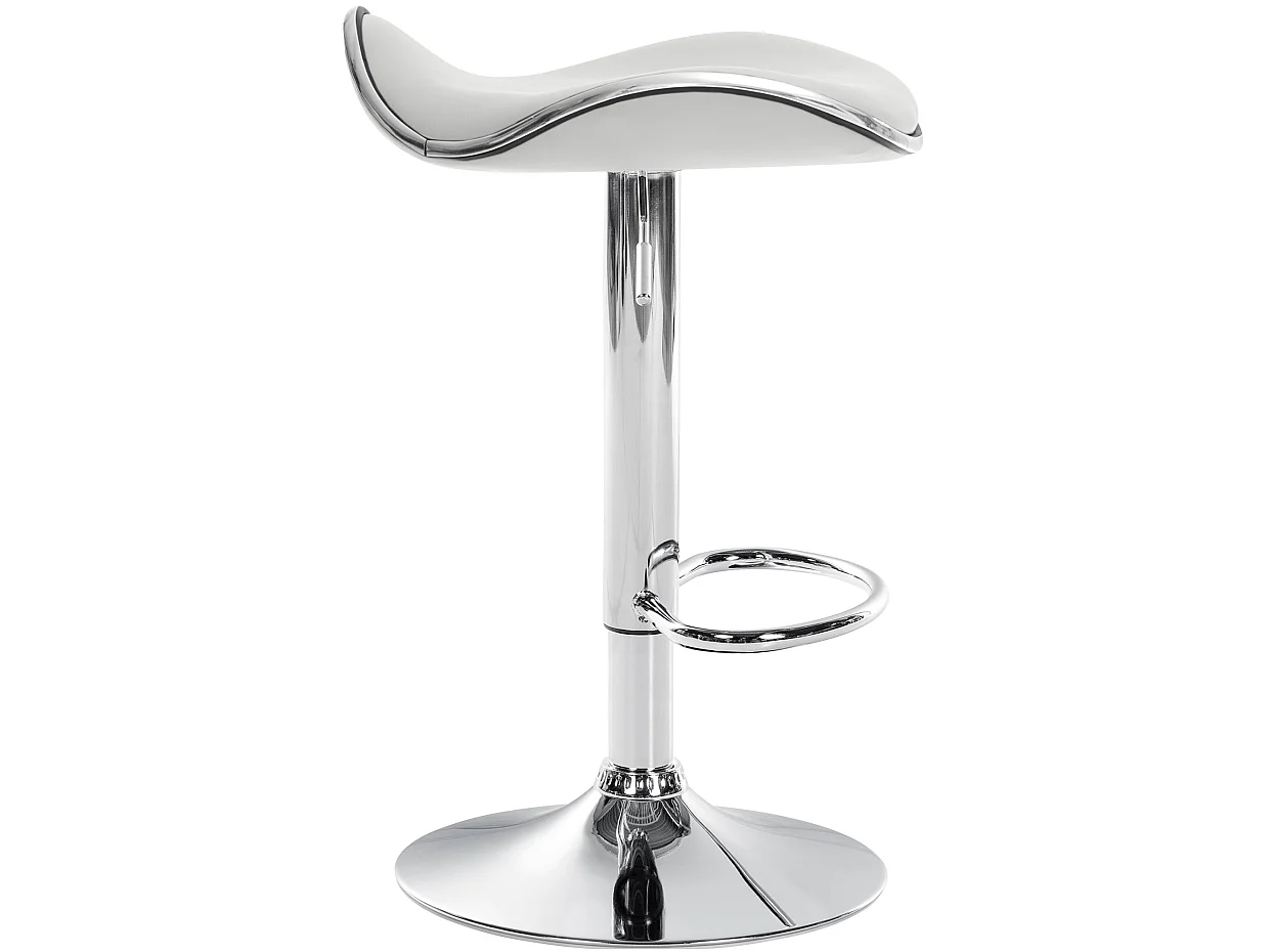 Tabouret de bar - Similicuir - Blanc - Shanghai