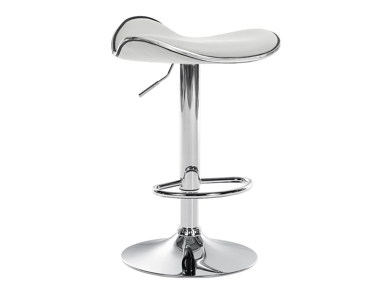 Tabouret de bar - Similicuir - Blanc - Shanghai
