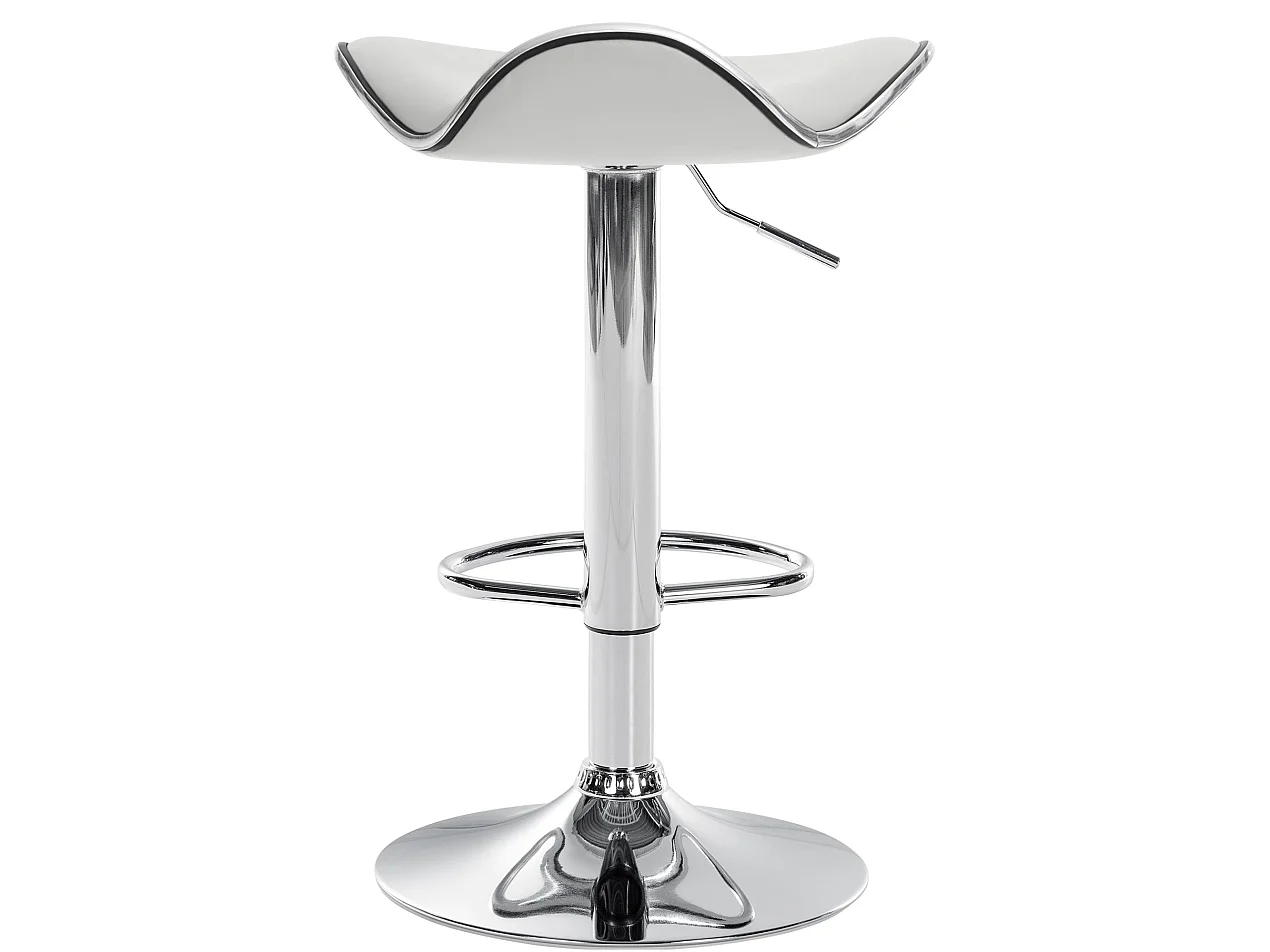 Tabouret de bar - Similicuir - Blanc - Shanghai